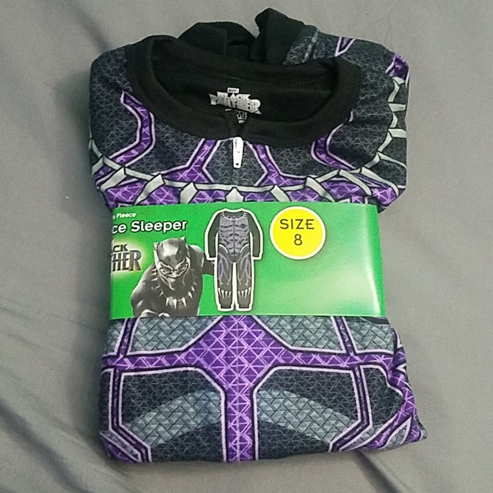 1- piece sleeper, black panther themed
